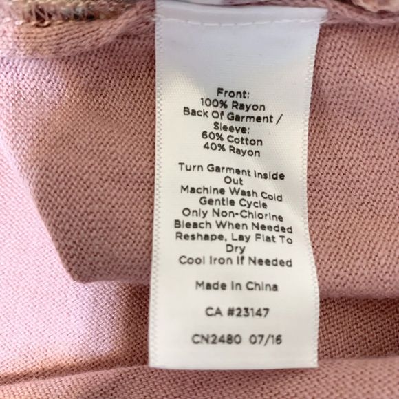 Talbots Blouse Top Womans Large Pink Green Floral Long Sleeve Round Neck Blouse - Picture 7 of 9